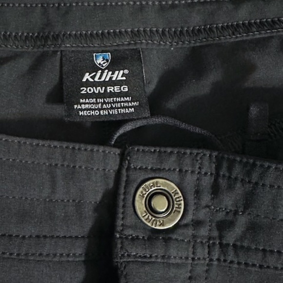 Kuhl FreeFlex Roll Up Outdoor Trail Pants Women's 20W Short Color Dk Gray (126A) - Picture 7 of 8